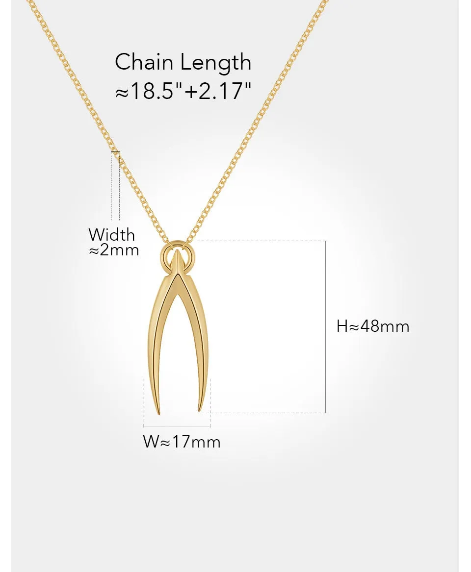 Wishbone Pedant Necklace