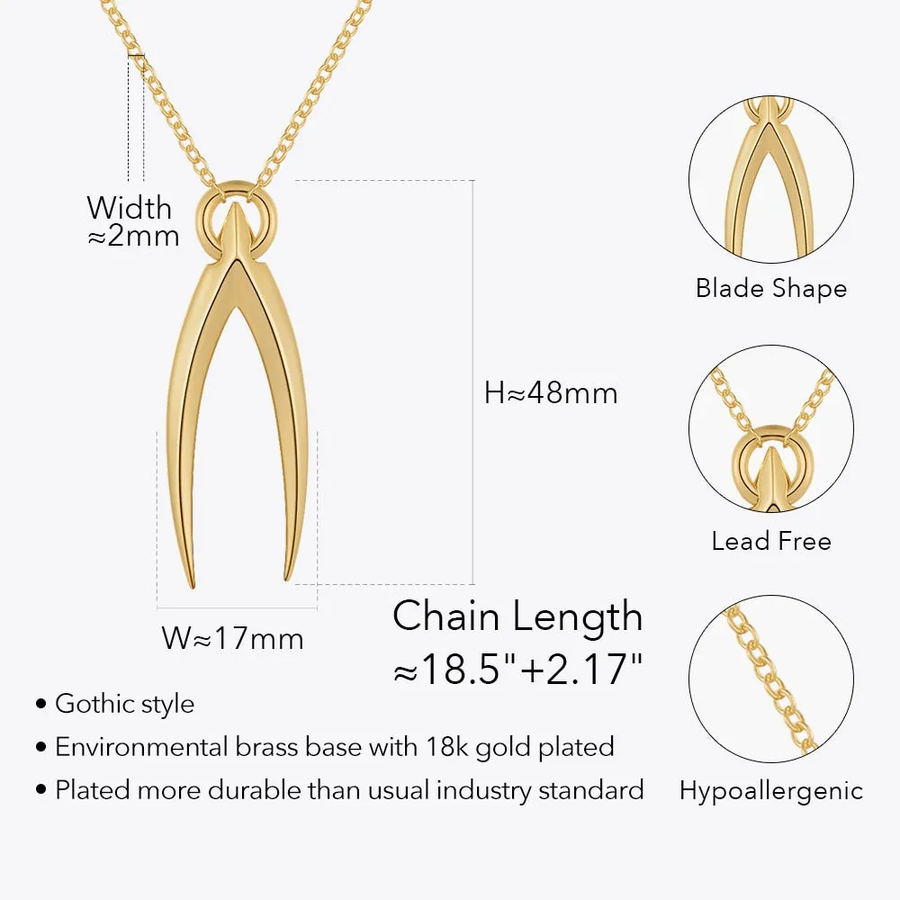 Wishbone Pedant Necklace