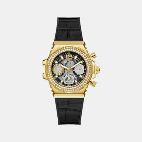 Women's Black Gold Tone Multi-function Watch GW0553L4
