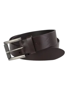 Wrangler Men's Brown Stitched Leather Belt