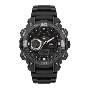 WW1086 Q&Q Dual Time Sports Fiber Belt Watch GW87J001Y
