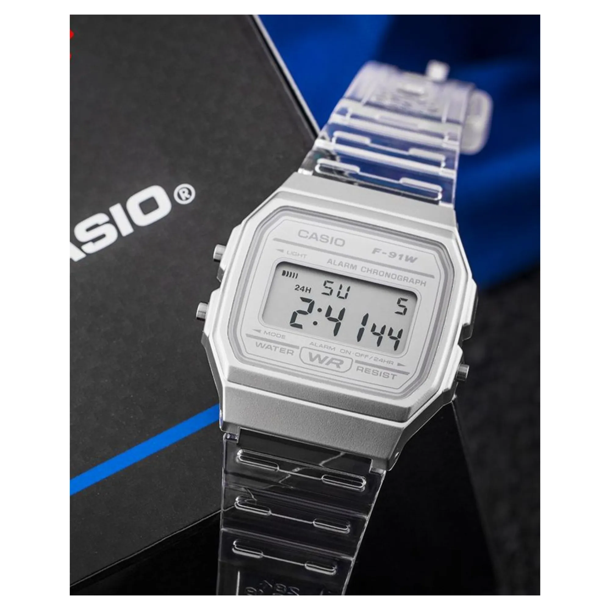 WW1413 Casio Pop Digital Resin Belt Watch F-91WS-7DF