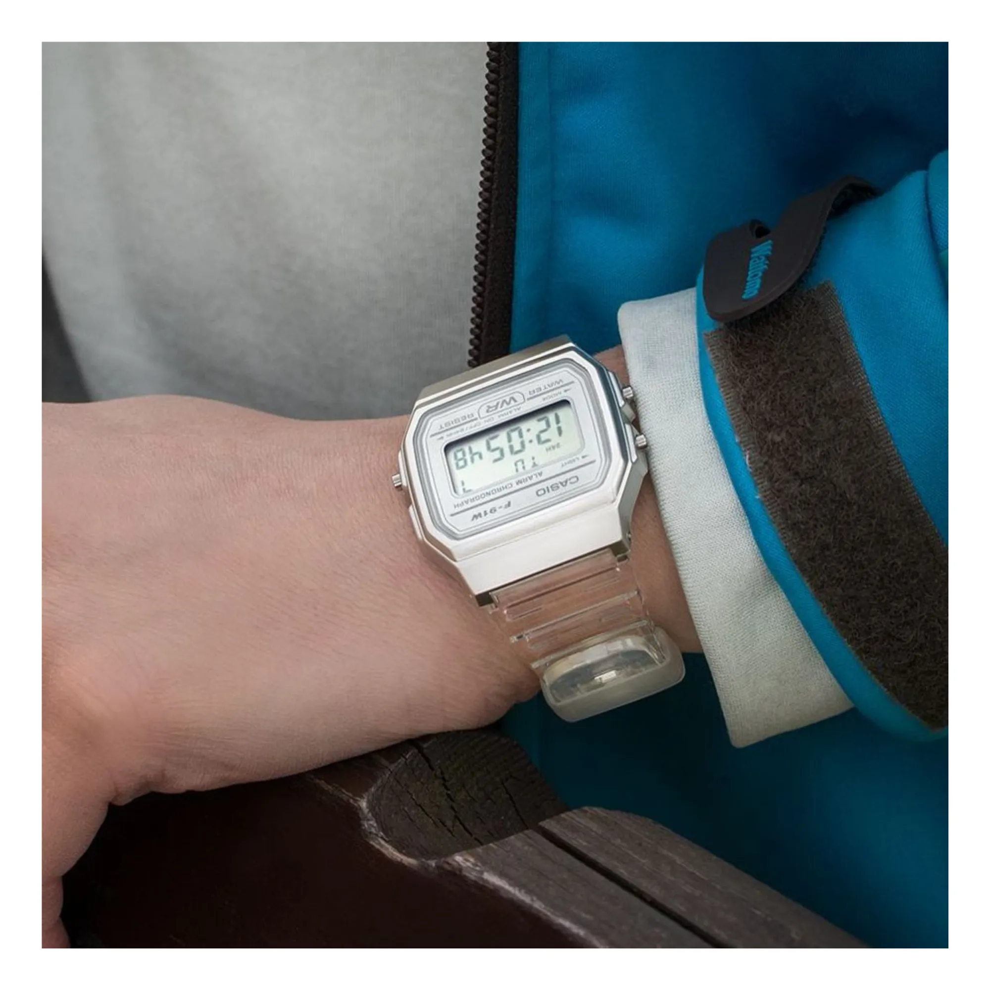 WW1413 Casio Pop Digital Resin Belt Watch F-91WS-7DF