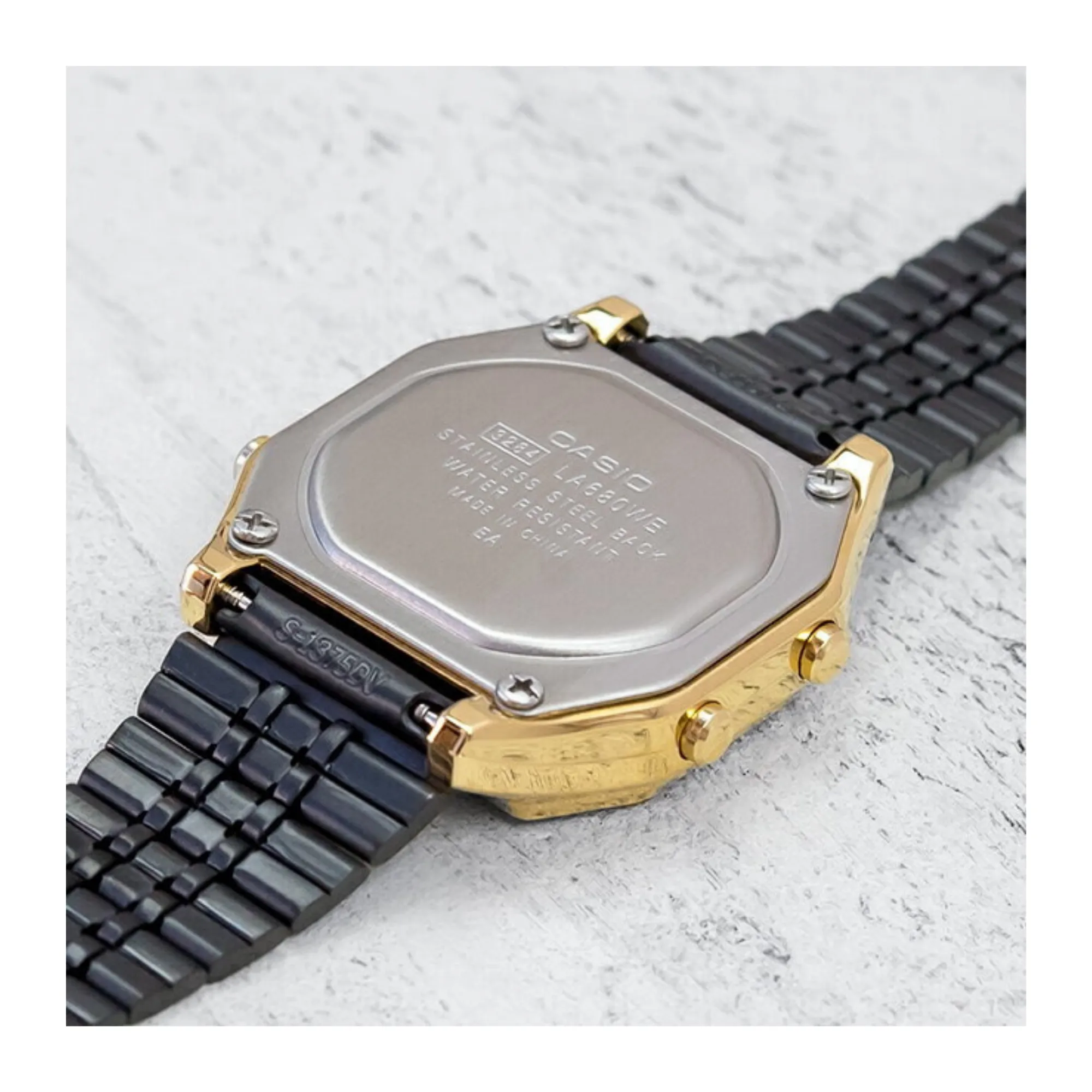 WW1499 Casio Vintage Digital Golden Ladies Chain Watch LA680WEGB-1ADF