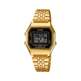 WW1500 Casio Vintage Digital Golden Ladies Chain Watch LA680WGA-1BDF