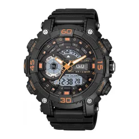 WW1507 Q&Q Dual Time Sports Fiber Belt Watch GW87J009Y
