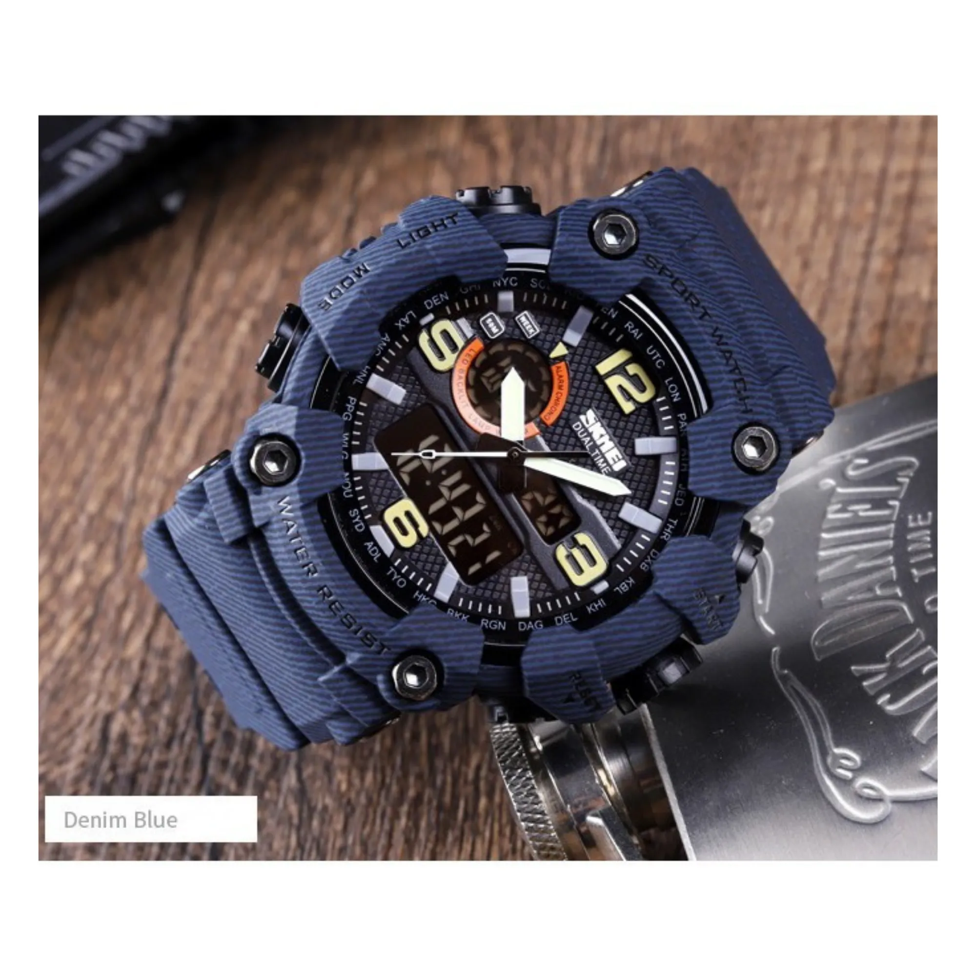 WW1540 SKMEI Sports Dual Time Fiber Belt Watch 1520
