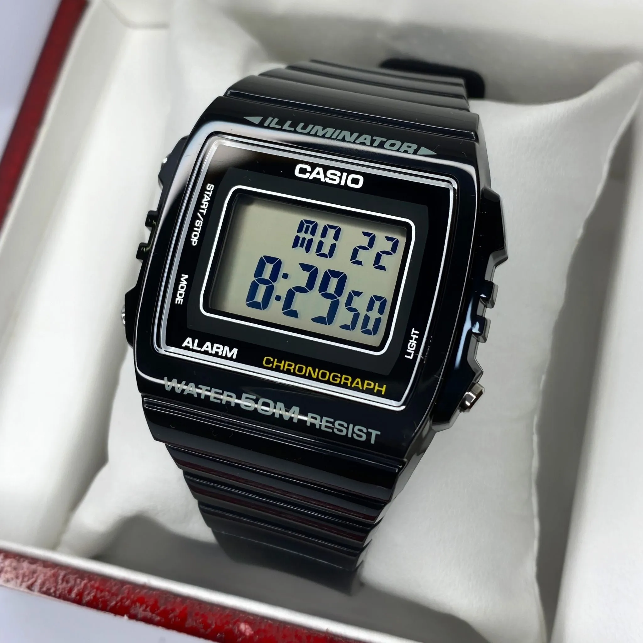 WW1772 Casio Youth Illuminator Digital Resin Belt Watch W-215H-1AVDF
