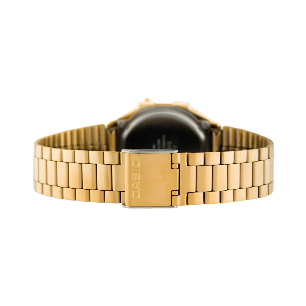 WW1892 Casio Vintage Illuminator Digital Golden Chain Watch A168WG-9BWDF