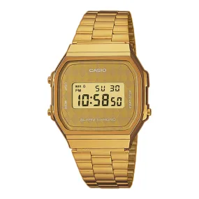 WW1892 Casio Vintage Illuminator Digital Golden Chain Watch A168WG-9BWDF