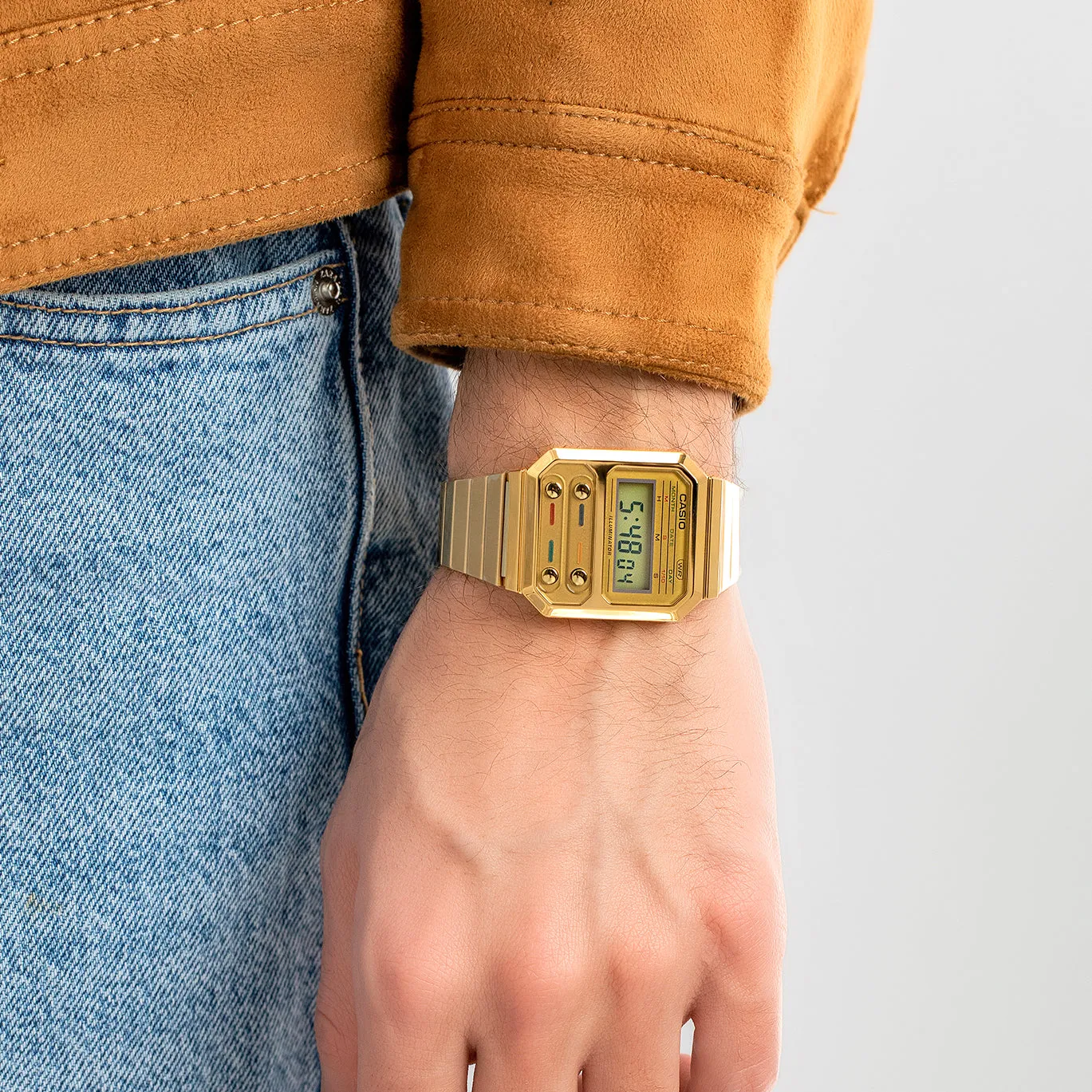 WW2085 Casio Vintage Digital Golden Chain Watch A100WEG-9ADF