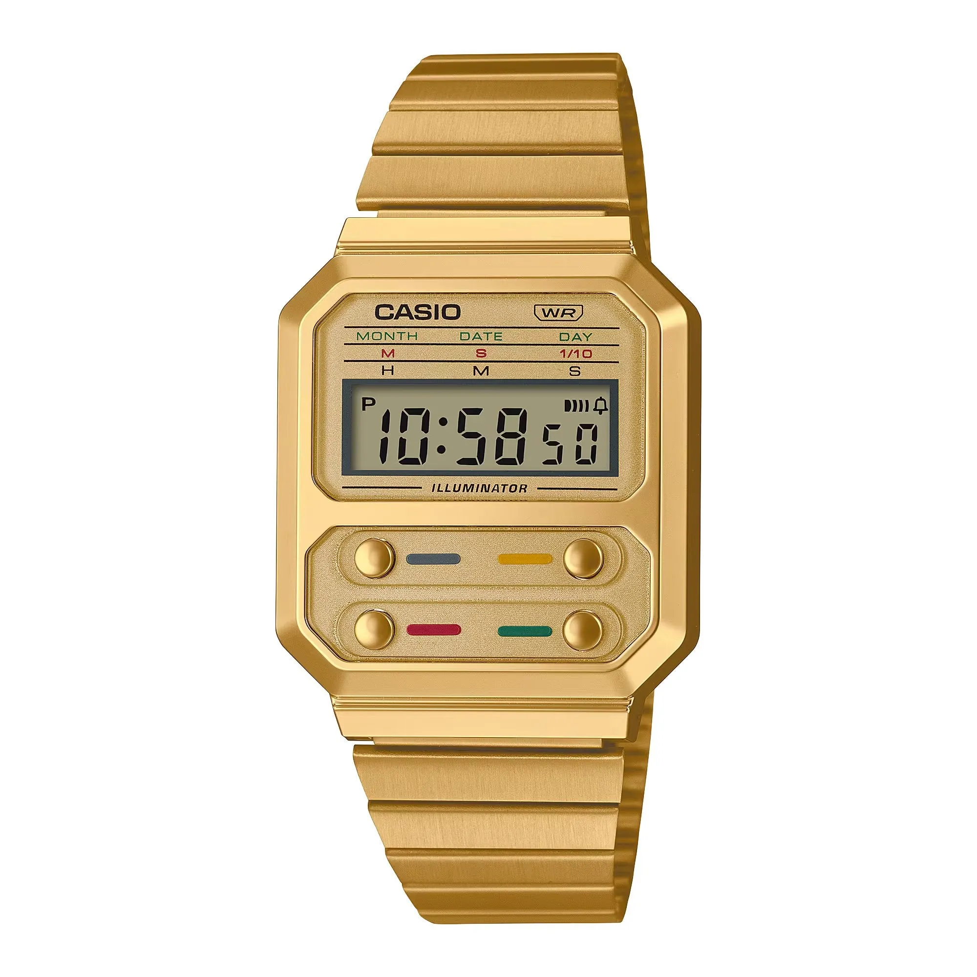 WW2085 Casio Vintage Digital Golden Chain Watch A100WEG-9ADF