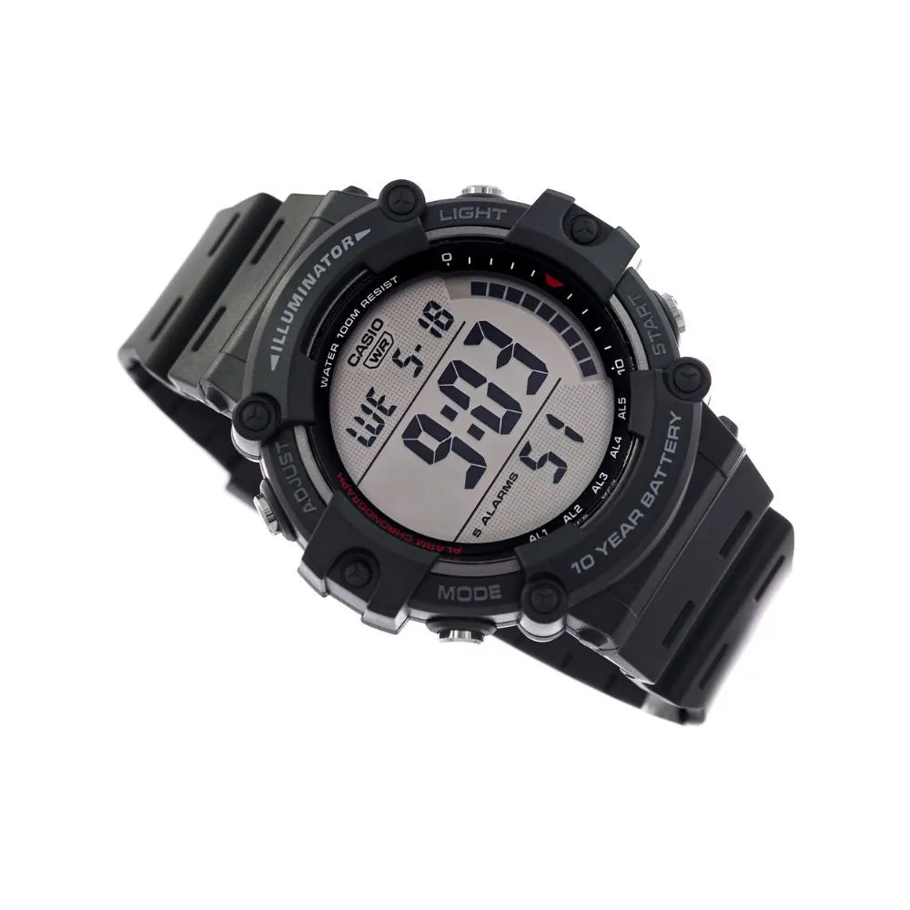 WW2213 Casio Youth Dual Time Digital Resin Belt Watch AE-1500WH-1AVDF