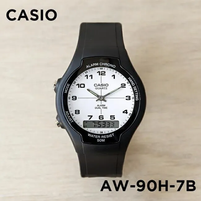 WW2310 Casio Youth Dual Time Resin Belt Watch AW-90H-7BVDF
