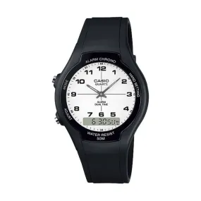WW2310 Casio Youth Dual Time Resin Belt Watch AW-90H-7BVDF