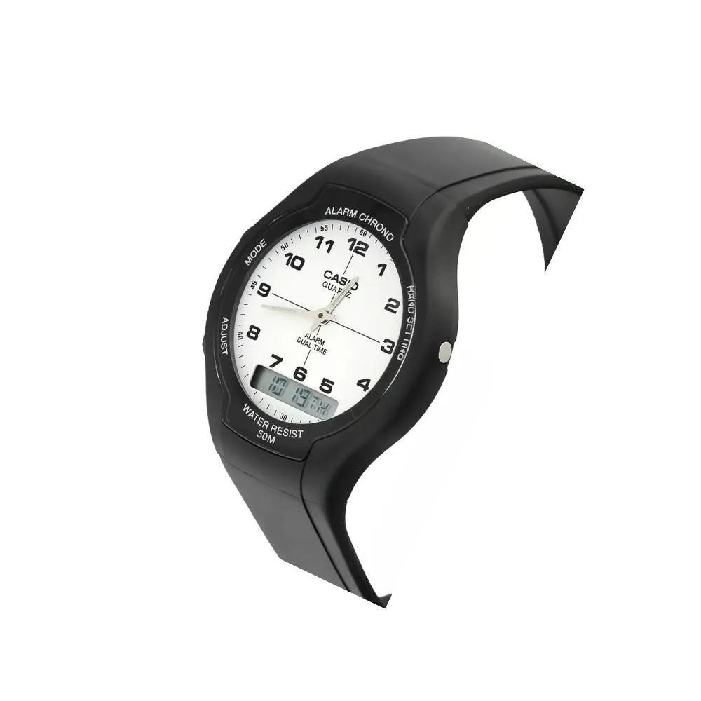 WW2310 Casio Youth Dual Time Resin Belt Watch AW-90H-7BVDF