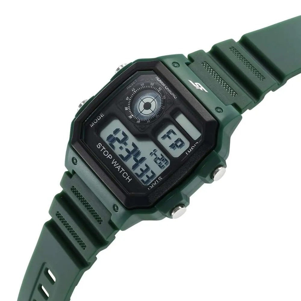 WW2419 Sonata SF Digital PU Belt Watch 77123PP03