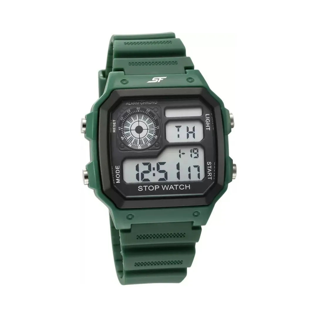 WW2419 Sonata SF Digital PU Belt Watch 77123PP03