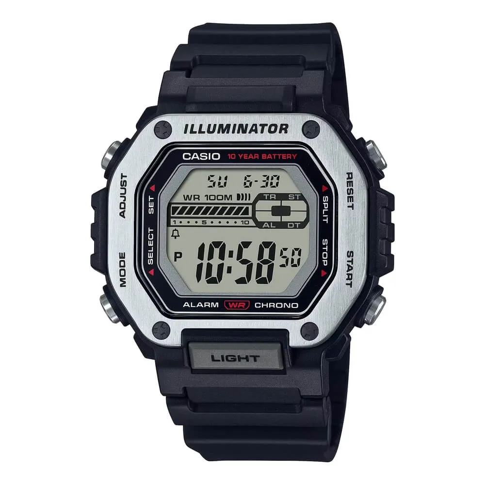 WW2858 Casio Standard Illuminator Digital Resin Belt Watch MWD-110H-1AVDF