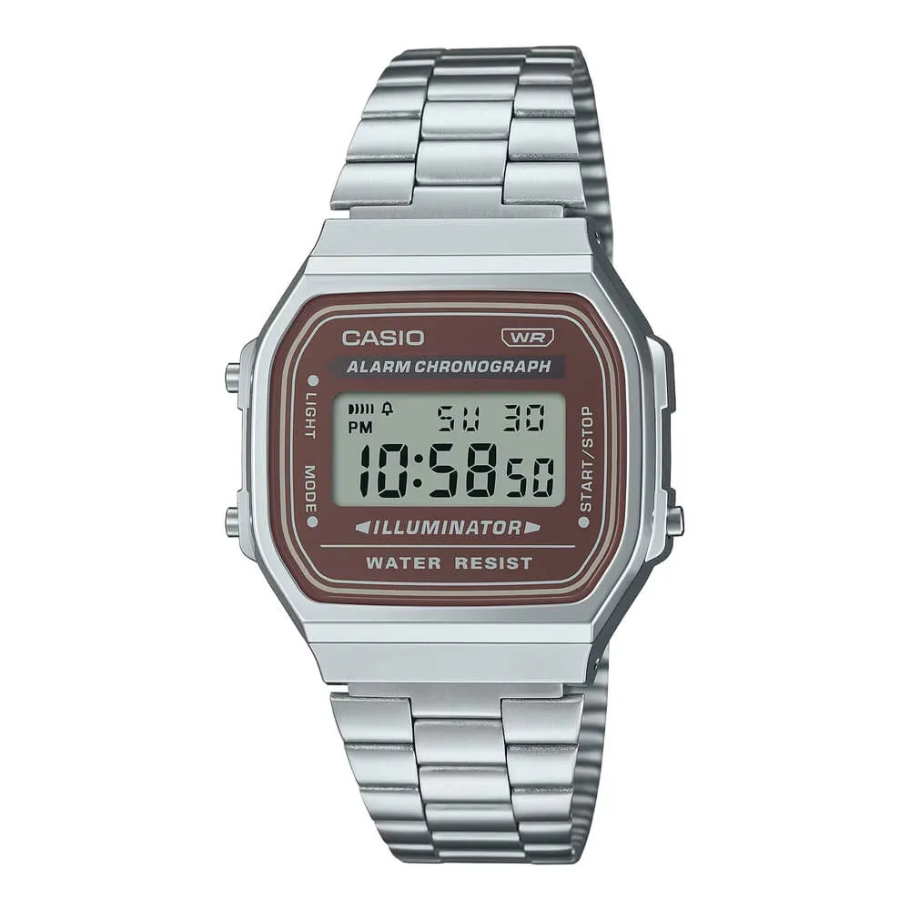 WW2869 Casio Vintage Illuminator Digital Chain Watch A168WA-5AYDF