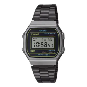 WW2872 Casio Vintage Illuminator Digital Chain Watch A168WEHB-1ADF