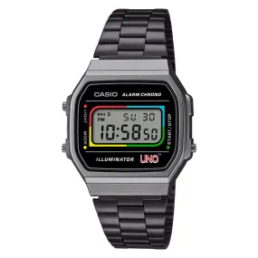 WW2873 Casio Vintage Illuminator Digital Chain Watch A168WEUC-1ADR