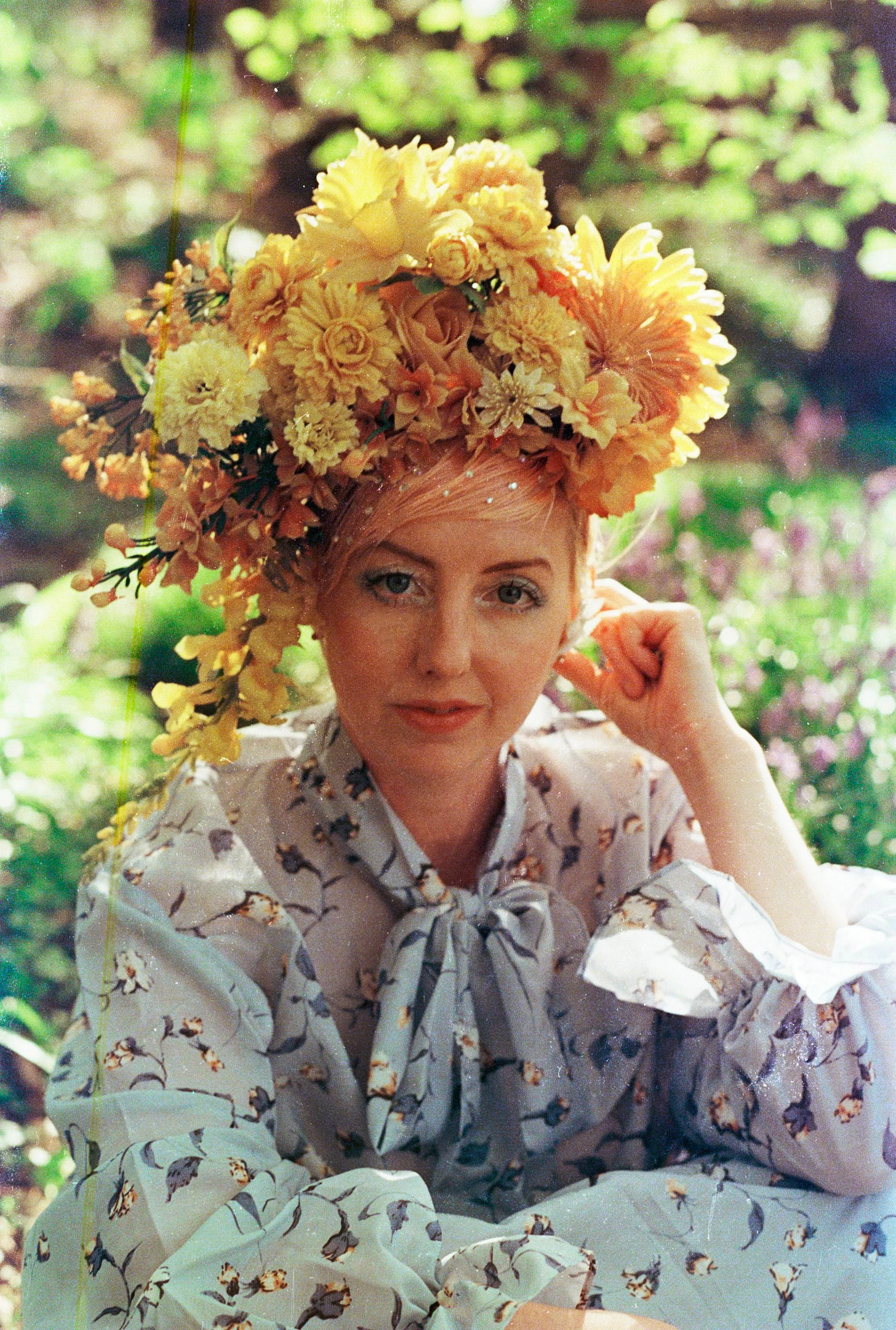 Yellow Vintage Flower Floral crown vintage bespoke headdress