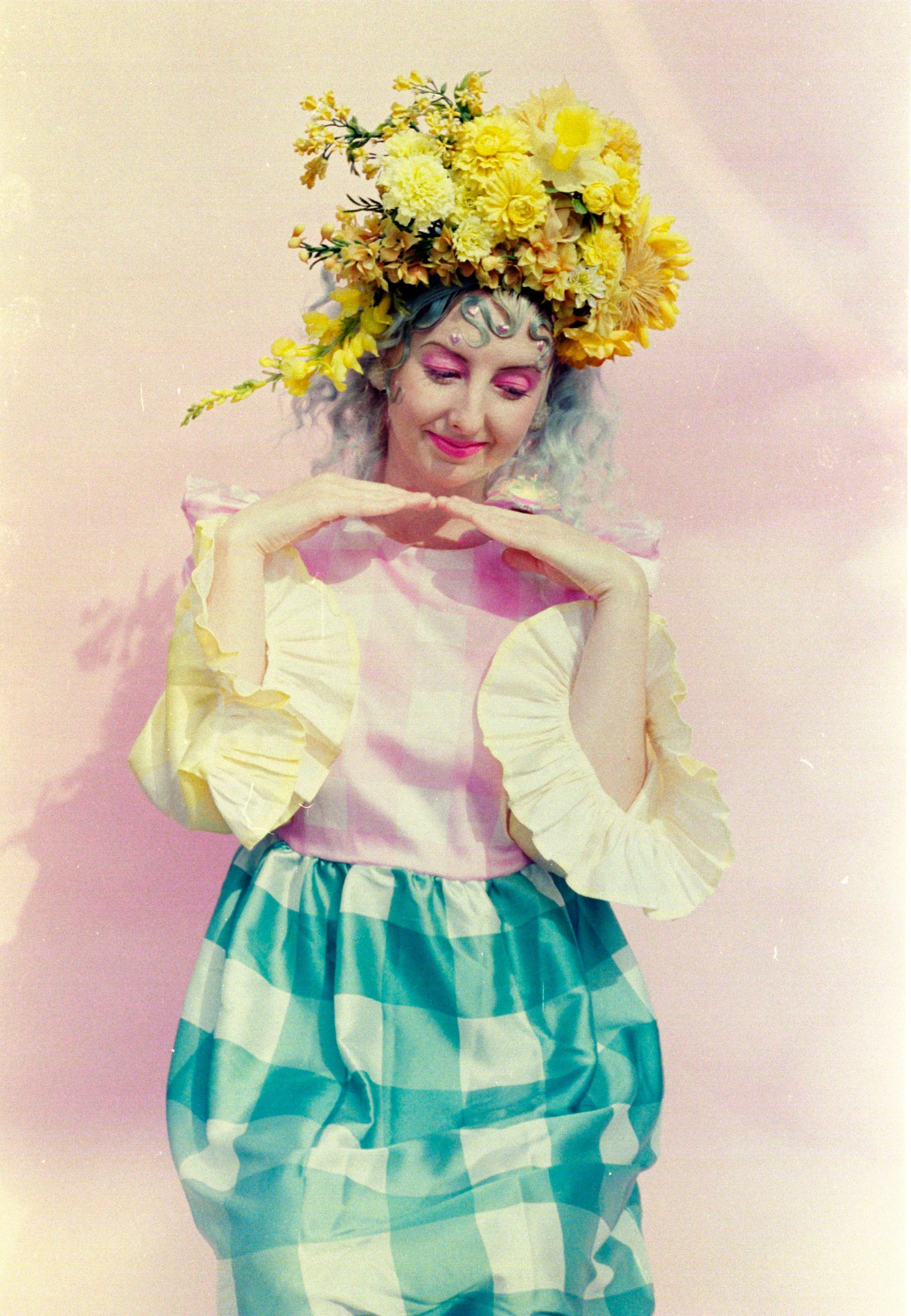 Yellow Vintage Flower Floral crown vintage bespoke headdress