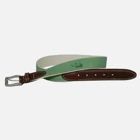 YRI Men's Embossed Nubuck Belt - Mint