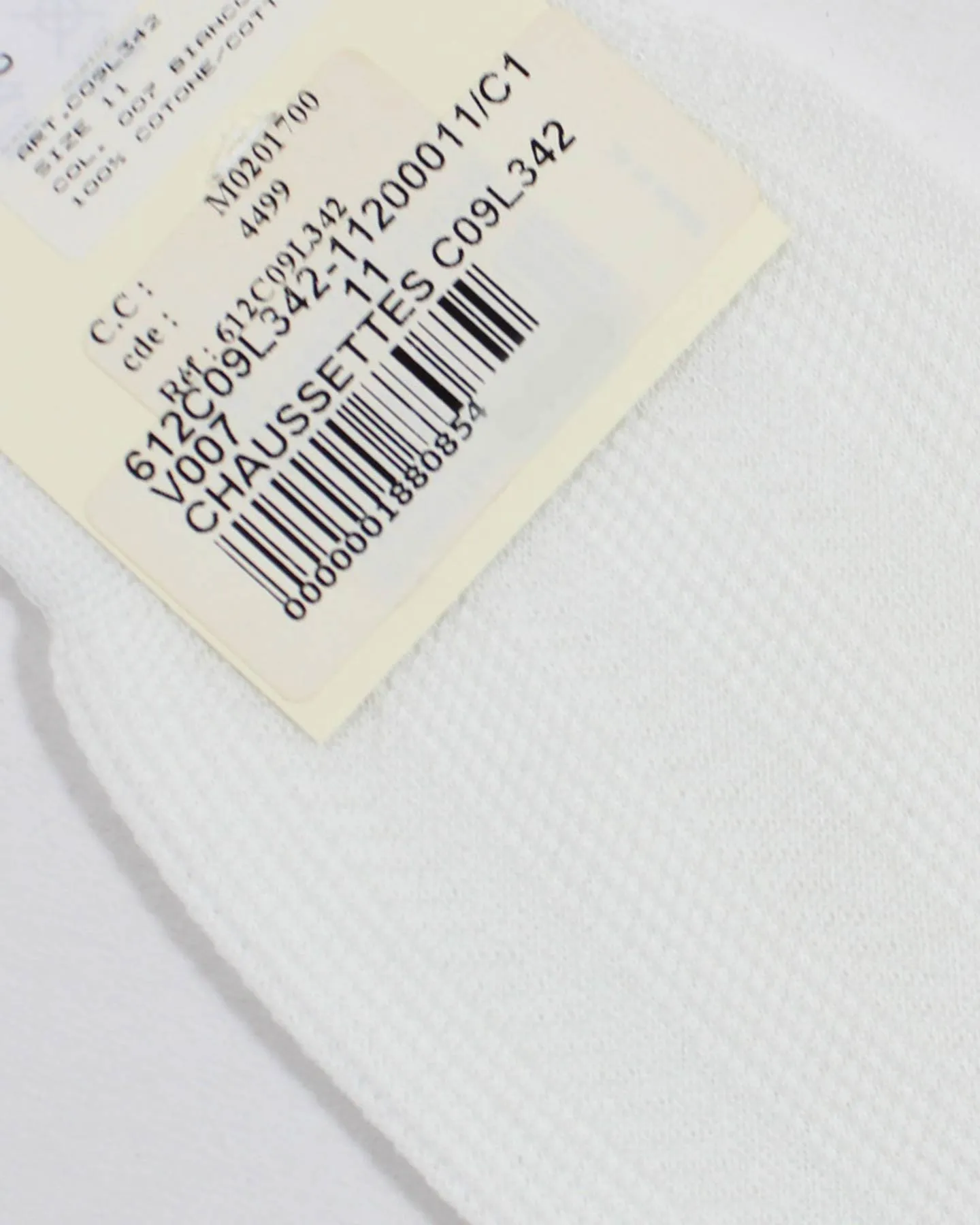 Zilli Dress Socks White US 11 - EU 44 SALE